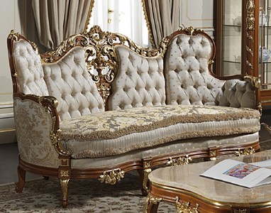 Casa Padrino luxury baroque sofa cream / silver / brown / gold - Noble handmade living room sofa with elegant pattern - Hotel Furniture - Castle Furniture - Luxury Quality - Made in Italy