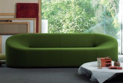 Casa Padrino Sofá de Diseño Verde 315 x 82 x A. 70 cm - Sofá de Salón - Sofá Loft - Sofá de Hotel - Sofá de Vestíbulo - Calidad de Lujo