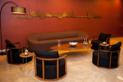 Casa Padrino Canapé Design Marron 315 x 82 x H. 70 cm - Canapé de Salon - Canapé Loft - Canapé d'Hôtel - Canapé d'Entrée - Qualité de Luxe