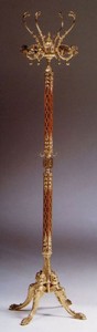 Luxus Barock Messing Garderobenständer Kleiderständer Gold Braun Luxury Baroque Brass Coat Rack Clothes Rack Gold Brown