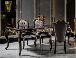 Barock Esszimmer Set Barock Esstisch mit 6 Stühlen Barock Esszimmer Möbel Baroque Dining Room Set Baroque Dining Table with 6 Chairs Baroque Dining Room Furniture