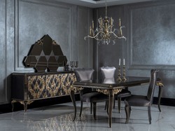 Barock Sideboard mit Spiegel Barock Schrank Barock Wohnzimmerschrank Baroque Sideboard with Mirror Baroque Cabinet Baroque Living Room Cabinet