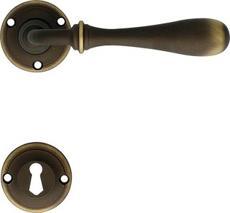 Casa Padrino Set Maniglia Barocca per Porta Stile Francese Antico (Maniglia con Rosetta) - Pomelli in Ottone - Made in Italy Casa Padrino Set Maniglia Barocca per Porta Stile Francese Antico (Maniglia con Rosetta) - Pomelli in Ottone - Made in Italy