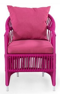 Luxus Garten Terrassen Esszimmerstuhl mit Armlehnen Lila Luxury Garden Terraces Dining Room Chair with Armrests Purple