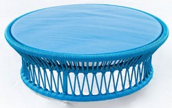 Luxus Designer Liege Garten Terrassen Tisch Blau Luxury Designer Lounger Garden Terraces Table Blue