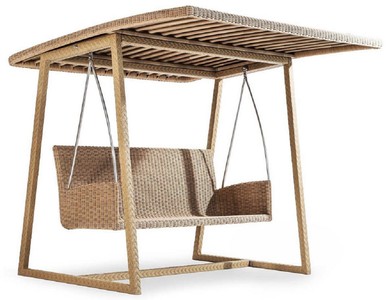 Moderne Luxus Gartenschaukel Hollywoodschaukel Schaukel Naturfarben Modern Luxury Garden Swing Hollywood Swing Natural