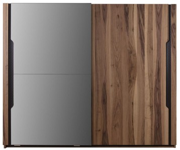 Casa Padrino luxury bedroom cabinet brown 260 x 70 x H. 220 cm - Modern solid wood wardrobe with 2 sliding doors - Luxury bedroom furniture