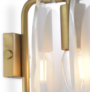 Casa Padrino Luxus Wandleuchte Antik Messingfarben 13 x 13 x H. 22 cm - Elegante Ovale Wohnzimmer Wandlampe - Luxus Leuchten