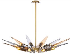 Luxus Wohnzimmer Hotel Restaurant Kronleuchter Antik Messing Bernsteinfarben Grau Luxury Living Room Hotel Restaurant Chandelier Antique Brass Amber Gray