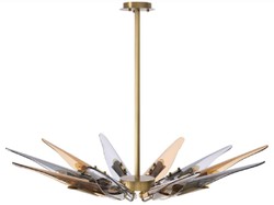 Luxus Wohnzimmer Hotel Restaurant Kronleuchter Antik Messing Bernsteinfarben Grau Luxury Living Room Hotel Restaurant Chandelier Antique Brass Amber Gray