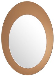Casa Padrino Luxury Mirror Amber 63 x 2.5 x H. 90 cm - Oval Wall Mirror - Wardrobe Mirror - Living Room Mirror - Luxury Decoration Accessories