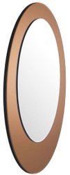 Casa Padrino Luxury Mirror Amber 63 x 2.5 x H. 90 cm - Oval Wall Mirror - Wardrobe Mirror - Living Room Mirror - Luxury Decoration Accessories