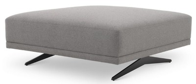 Casa Padrino luxury stool gray / black 108 x 108 x H. 41 cm - Ottoman - Living room furniture - Luxury Collection 
