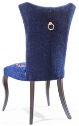 Casa Padrino set di sedie per sala da pranzo barocco blu reale / oro / nero 50 x 47 x A. 105 cm - Set di 6 sedie da cucina - Mobili per sala da pranzo barocco