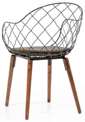 Casa Padrino ensemble de chaises de jardin de luxe noir / or / gris / marron 40 x 40 x H. 81 cm - Chaises de jardin modernes avec accoudoirs - Mobilier de Jardin et de Gastronomie