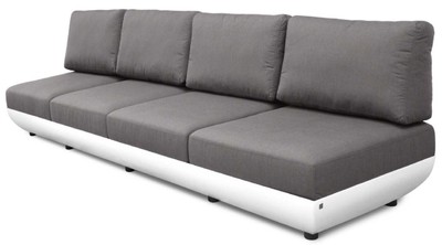 Luxus Garten Terrassen Hotel Pool Sofa Matt Weiß Dunkelgrau Luxury Garden Terraces Hotel Pool Sofa Matt White Dark Gray