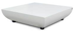 Casa Padrino table de jardin de luxe blanc mat 100 x 90 x H. 23 cm - Table basse résistante aux intempéries - Meubles Table de Jardin et de Terrasse - Collection de Luxe
