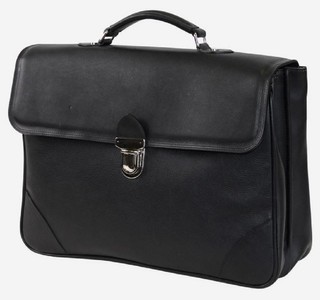 Luxus Echtleder Herren Aktentasche Laptoptasche Schwarz Silber Luxury Genuine Leather Men's Briefcase Laptop Bag Black Silver