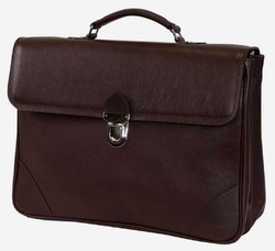 Casa Padrino file valigetta in vera pelle di lusso marrone scuro / argento 42 x 16 x A. 29 cm - Borsa per laptop da uomo in pelle di alta qualità - Accessori da Uomo di Lusso