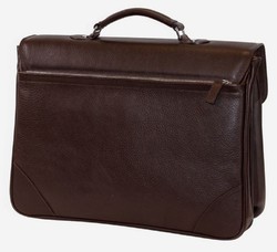 Casa Padrino file valigetta in vera pelle di lusso marrone scuro / argento 42 x 16 x A. 29 cm - Borsa per laptop da uomo in pelle di alta qualità - Accessori da Uomo di Lusso