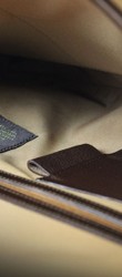 Casa Padrino file valigetta in vera pelle di lusso marrone scuro / argento 42 x 16 x A. 29 cm - Borsa per laptop da uomo in pelle di alta qualità - Accessori da Uomo di Lusso