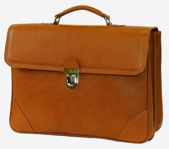 Luxus Echtleder Herren Aktentasche Laptoptasche Hellbraun Silber Luxury Genuine Leather Men's Briefcase Laptop Bag Light Brown Silver