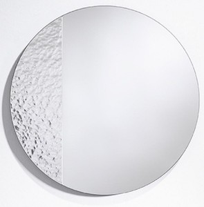 Casa Padrino luxury wall mirror Ø 58 cm - Round mirror with structured surface - Living room mirror - Wardrobe mirror - Luxury Quality