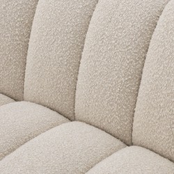 Casa Padrino divano di lusso crema / nero 234 x 96 x A. 76,5 cm - Divano da soggiorno leggermente curvo - Divano Hotel - Qualità di Lusso