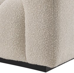 Casa Padrino divano di lusso crema / nero 234 x 96 x A. 76,5 cm - Divano da soggiorno leggermente curvo - Divano Hotel - Qualità di Lusso
