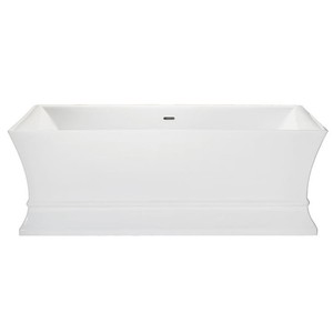 Casa Padrino Luxus Badewanne Freistehend Weiß Eckig 1695 mm - freistehende Retro Antik Badewanne - Barock & Jugendstil Badezimmer Möbel