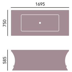 Casa Padrino bañera de lujo independiente blanco angular 1695 mm - bañera independiente retro antigua - muebles de baño barrocos y art nouveau Casa Padrino bañera de lujo independiente blanco angular 1695 mm - bañera independiente retro antigua - muebles de baño barrocos y art nouveau