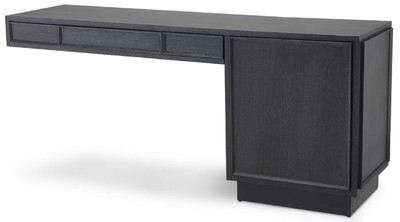 Casa Padrino designer solid wood desk anthracite gray 183 x 51 x H. 79 cm - Office Table - Computer Table - Office Furniture - Luxury Quality