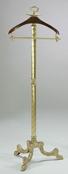 Casa Padrino luxury baroque dressboy brass / brown 45 x 45 x H. 133 cm - Noble brass clothes rack - Baroque Hotel Coat Rack Furniture