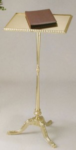 Casa Padrino Luxury Baroque Brass Music Stand 45 x 35 x H. 120 cm - Baroque Hotel & Restaurant Decoration Accessories