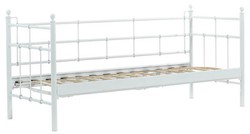 Casa Padrino Art Nouveau garden sofa white / dark gray 200 x 70 x H. 92 cm - Garden Sofa - Patio Sofa - Garden & Patio Furniture