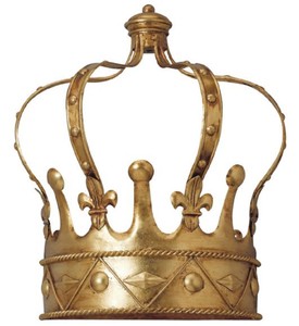 Casa Padrino lampada da parete barocco di lusso corona oro antico 40 x 20 x A. 45 cm - Lampada da parete in metallo fatta a mano - Applique Barocco