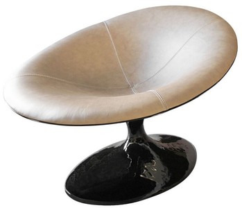 Casa Padrino poltrona di design nero lucido / beige 86 x 110 x A. 70 cm - Poltrona soggiorno - Poltrona hotel - Mobili di design - Qualità di Lusso
