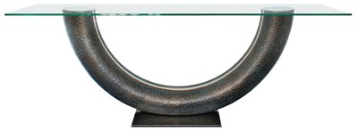 Casa Padrino consolle di lusso bronzo 230 x 45 x A. 86 cm - Consolle con piano in vetro - Mobili soggiorno - Mobili hotel - Collezione di Lusso
