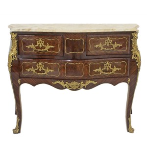 Comò barocco Casa Padrino marrone con piano in marmo color crema 120 cm fatto a mano - mobili barocco in stile antico Comò barocco Casa Padrino marrone con piano in marmo color crema 120 cm fatto a mano - mobili barocco in stile antico
