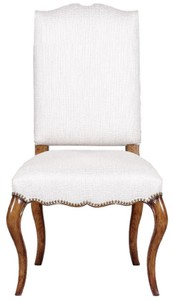 Casa Padrino sedia da pranzo barocco di lusso bianco / marrone 57 x 59 x A. 109 cm - Sedia barocco in legno di quercia - Sedia da cucina barocco - Mobili per sala da pranzo barocco