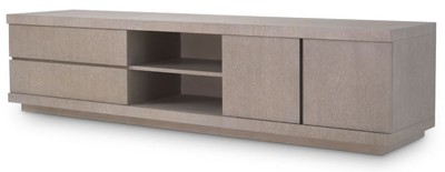 Casa Padrino armadio TV di lusso grigio 220 x 52,5 x A. 53 cm - Mobile TV in legno massello - Mobili da Soggiorno - Qualità di Lusso
