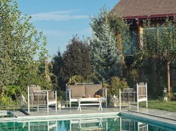 Casa Padrino Ensemble de Jardin Art Nouveau Gris / Blanc - 1 Canapé & 2 Fauteuils & 1 Table - Mobilier de Jardin et Patio Art Nouveau 