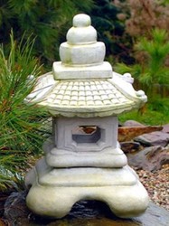 Casa Padrino lámpara de jardín en estilo asiático blanco 50 x 50 x A. 60 cm - Luz de jardín y patio resistente a la intemperie - Iluminación de entrada de entrada de caminos de patio de jardín