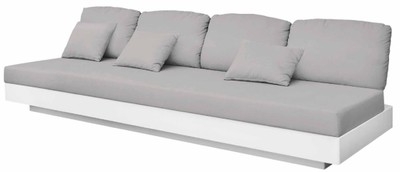 Luxus Garten Terrassen Hotel Pool Sofa Grau Matt Weiß Luxury Garden Terraces Hotel Pool Sofa Gray Matt White
