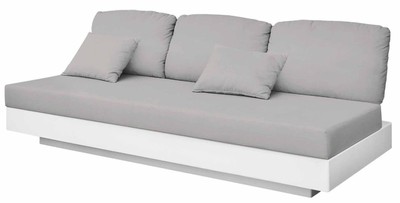 Luxus Garten Terrassen Hotel Pool Sofa Grau Matt Weiß Luxury Garden Terraces Hotel Pool Sofa Gray Matt White