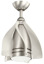 Casa Padrino ventilateur de plafond design avec éclairage LED et télécommande argent / champagne Ø 38 cm - Qualité de Luxe