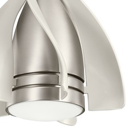 Casa Padrino ventilateur de plafond design avec éclairage LED et télécommande argent / champagne Ø 38 cm - Qualité de Luxe