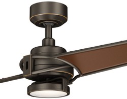 Casa Padrino luxury ceiling fan with LED lighting and remote control bronze / brown 142 x H. 35 cm - Luxury Quality