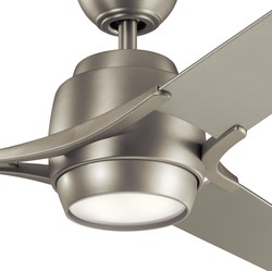 Casa Padrino ventilador de techo de lujo plata mate 152 x A. 46 cm - Ventilador moderno regulable con iluminación LED y control remoto - Colección de Lujo