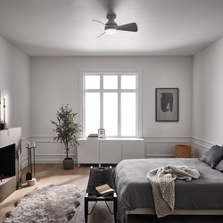 Casa Padrino ventilatore da soffitto di lusso bianco opaco 86 x A. 28 cm - Ventilatore moderno dimmerabile con illuminazione a led e telecomando - Collezione di Lusso